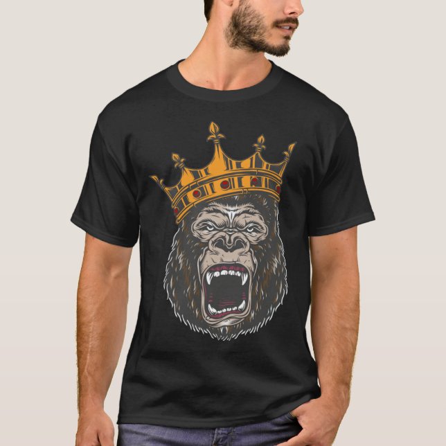 Gorilla King angry gorilla face for men women kids T-Shirt (Vorderseite)