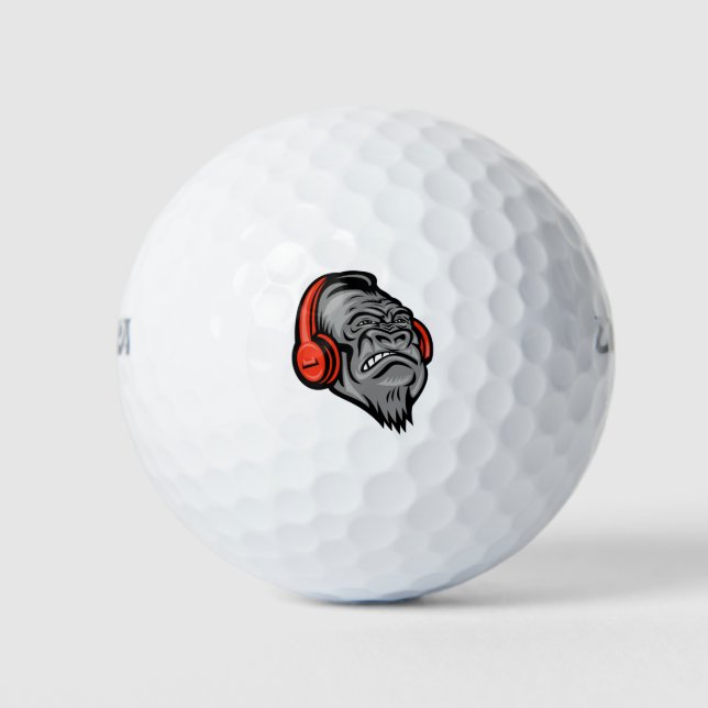 Gorilla Kopfhörer Der große Berg, Gorilla Golfball (Vorderseite)