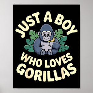 Gorilla-Kostüm für Jungen Männer Kind Tierliebhabe Poster