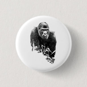Gorilla Lope Digitale Kontur Kunst Button