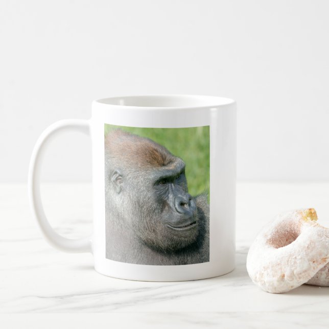 Gorilla Lope Profil Kaffeetasse (Mit Donut)