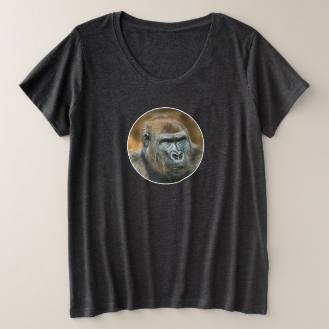 Gorilla Lope (Round Design) Große Größe T-Shirt (Design vorne)