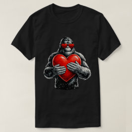 Gorilla Love Herz Illustration T-Shirt