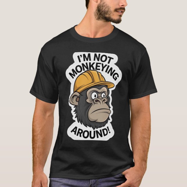 Gorilla lustiges Slogan Design T-Shirt (Vorderseite)