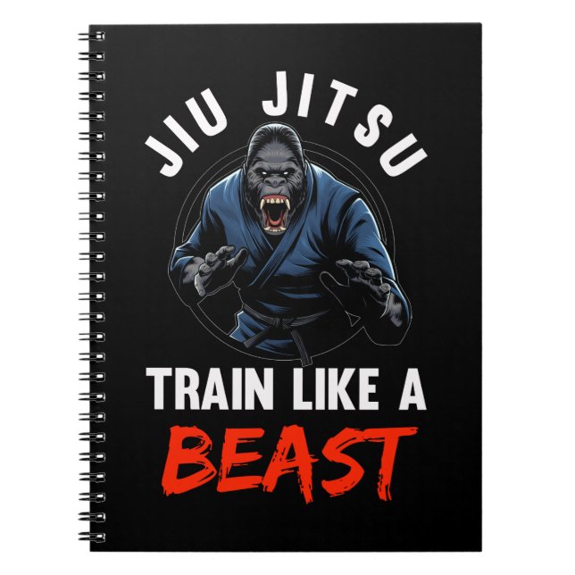Gorilla Martial Arts Beast Brazilian Jiu Jitsu Notizblock (Vorderseite)