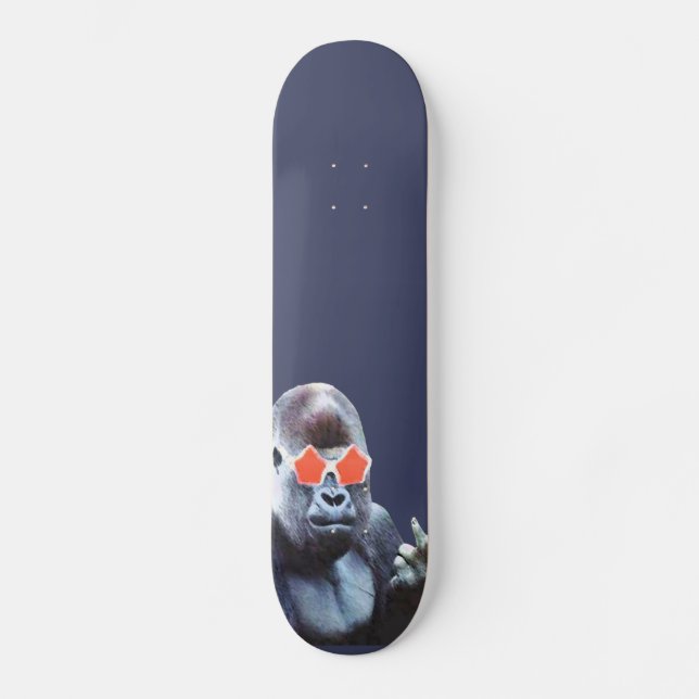 Gorilla middlefinger Straßen-Kunst-Skateboard Skateboard (Vorderseite)