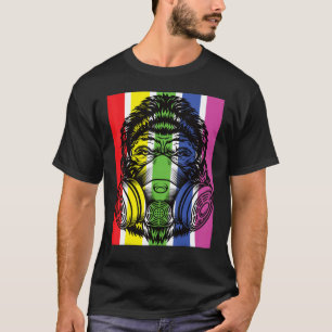 Gorilla mit Gasmaske Rainbow Graffiti T-Shirt