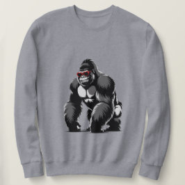 Gorilla mit Herz-Sonnenbrille Sweatshirt