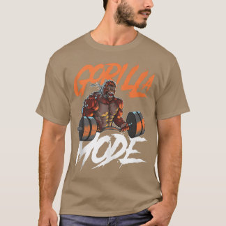 Gorilla Mode Gym Beast Workout Gewichte Lifting Po T-Shirt