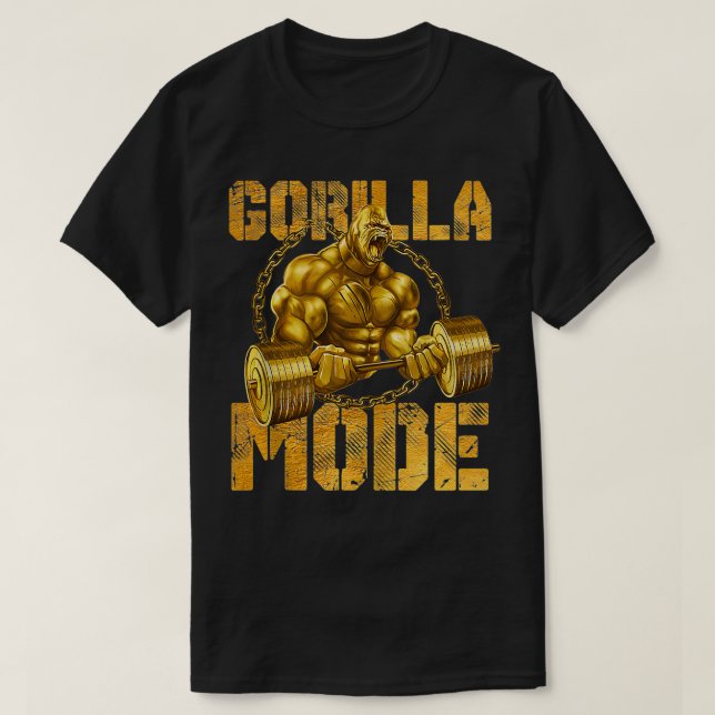 Gorilla Mode Wafting Power Besenarbeit Go T-Shirt (Design vorne)