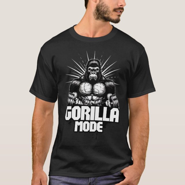 Gorilla Mode Workout Gym T-Shirt (Vorderseite)