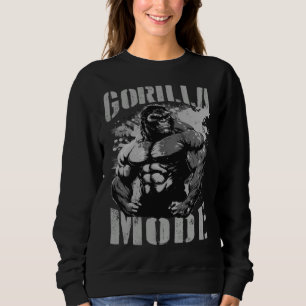 Gorilla-Modus-Motivationszitat-Gym-Workout-Beast-M Sweatshirt