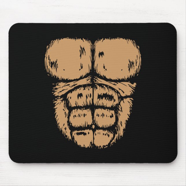 Gorilla Monkey Bly Brust Kostüm Diy Halloween Mousepad (Vorne)