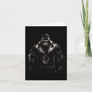 Gorilla Monkey Gym Wear Bodybuilding Workout Motiv Karte
