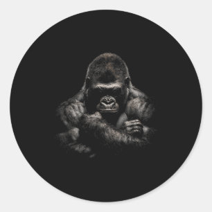 Gorilla Monkey Gym Wear Bodybuilding Workout Motiv Runder Aufkleber