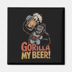 Gorilla My Beer Funny Ape Stein Party Tier Magnet