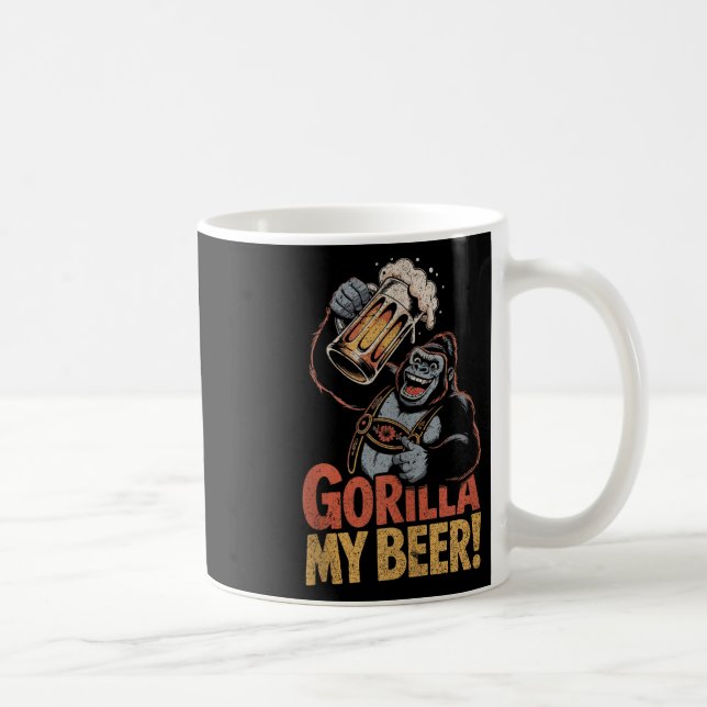 Gorilla My Beer Funny Ape Stein Party Tiertank Kaffeetasse (Rechts)