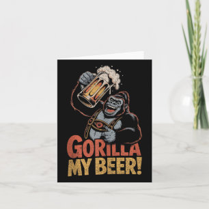 Gorilla My Beer Funny Ape Stein Party Tiertank Karte
