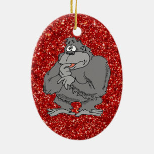 Gorilla niedlicher Cartoon Keramik Ornament