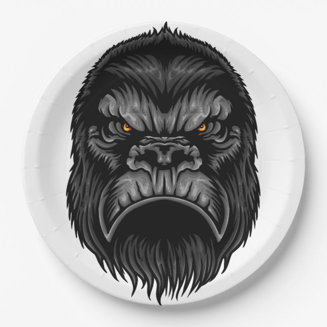 Gorilla Paper Plate Pappteller (Vorderseite)