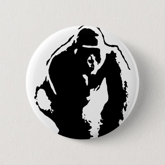 Gorilla Pop Art Button (Vorderseite)