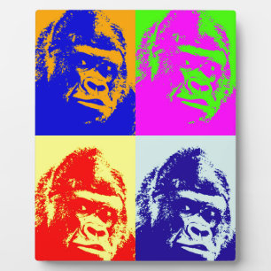 Gorilla Pop Art Fotoplatte