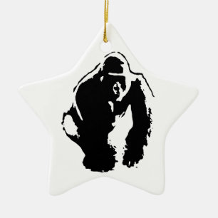 Gorilla Pop Art Keramik Ornament