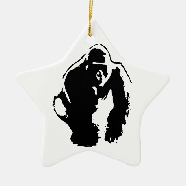 Gorilla Pop Art Keramik Ornament (Vorne)
