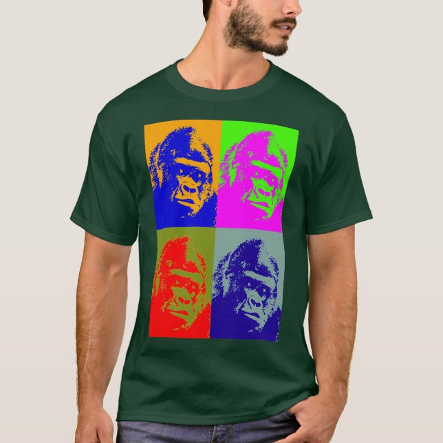 Gorilla Pop Art T-Shirt (Vorderseite)