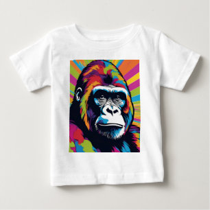 Gorilla Pop Cartoon Zeichnend Baby T-shirt