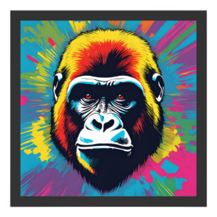Gorilla Pop Cartoon Zeichnend Fotodruck