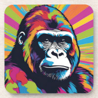 Gorilla Pop Cartoon Zeichnend