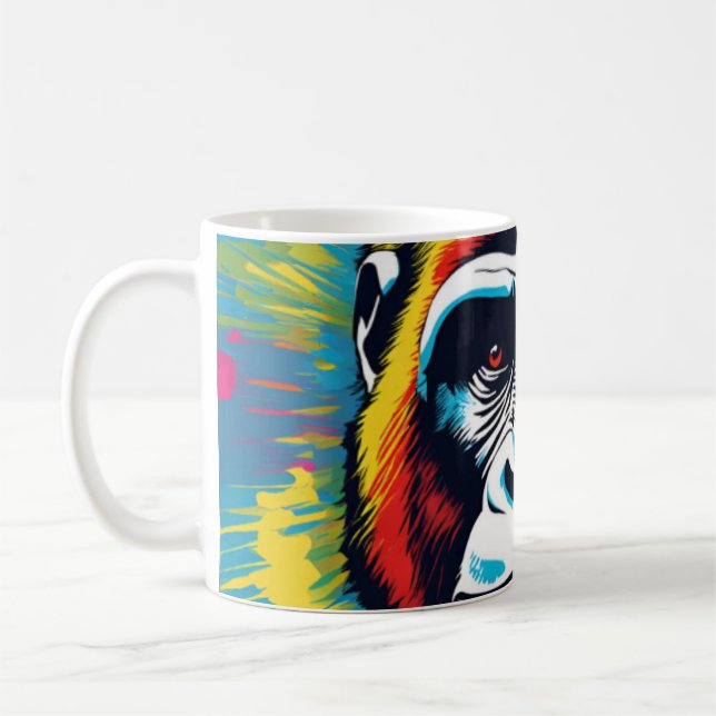 Gorilla Pop Cartoon Zeichnend Kaffeetasse (Links)