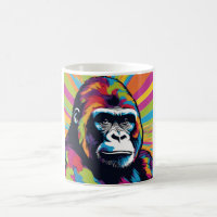 Gorilla Pop Cartoon Zeichnend