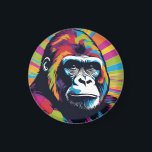 Gorilla Pop Cartoon Zeichnend Magnet<br><div class="desc">Digital Computer Animal Art - Uni Pop Kunst - Wilde Tiercomputer Bilder</div>