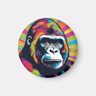Gorilla Pop Cartoon Zeichnend Magnet
