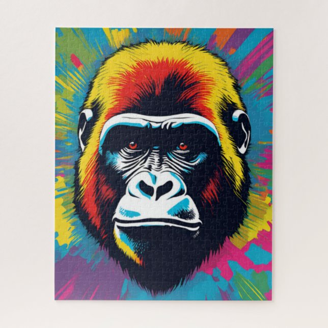 Gorilla Pop Cartoon Zeichnend Puzzle (Vertikal)