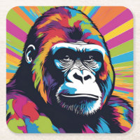 Gorilla Pop Cartoon Zeichnend
