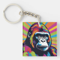 Gorilla Pop Cartoon Zeichnend
