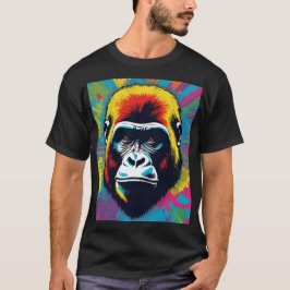 Gorilla Pop Cartoon Zeichnend T-Shirt