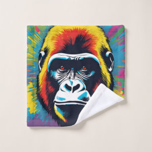 Gorilla Pop Cartoon Zeichnend Waschlappen