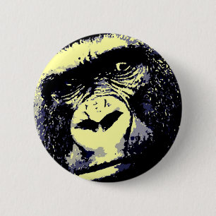 Gorilla Portrait Button