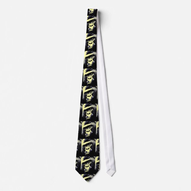 Gorilla Portrait Neckwear Krawatte (Vorderseite)