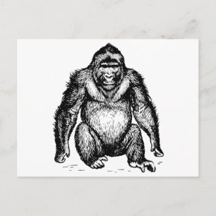 Gorilla Postkarte