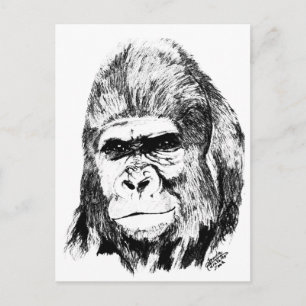 Gorilla Postkarte