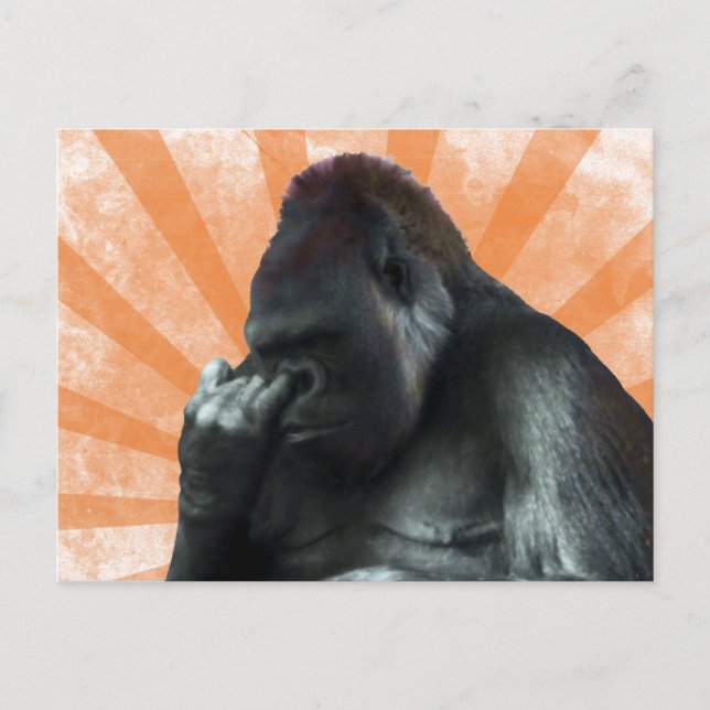 Gorilla-Postkarte Postkarte (Vorderseite)