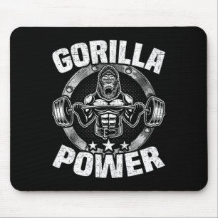 Gorilla Power Bodybuilding Gewichtheben Workout Mousepad