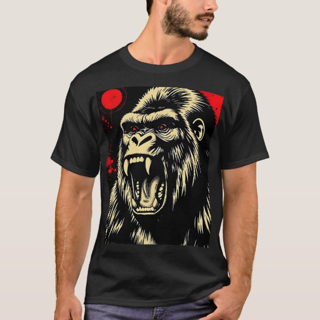 Gorilla Retro T-Shirt (Vorderseite)