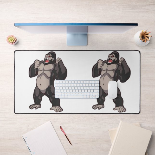 Gorilla Roaring Ape Monkey Schreibtischunterlage (Büro 1)
