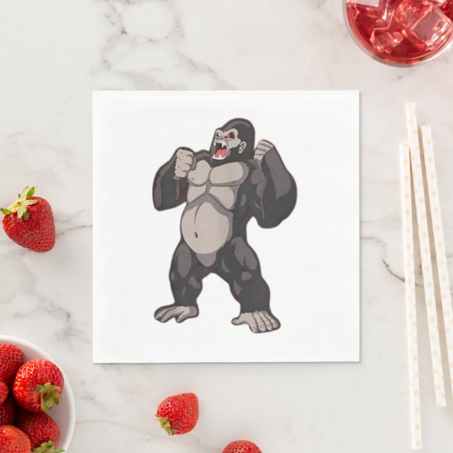 Gorilla Roaring Ape Monkey Serviette (Beispiel)